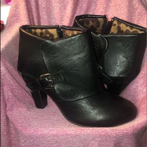 Black booties size 11